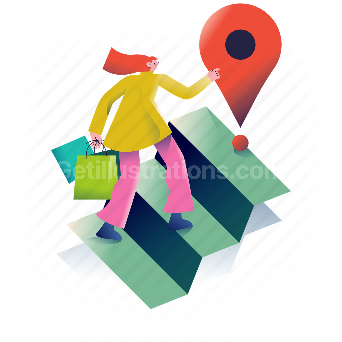 destination, navigation, marker, pin, map, gps, commerce, shop, store